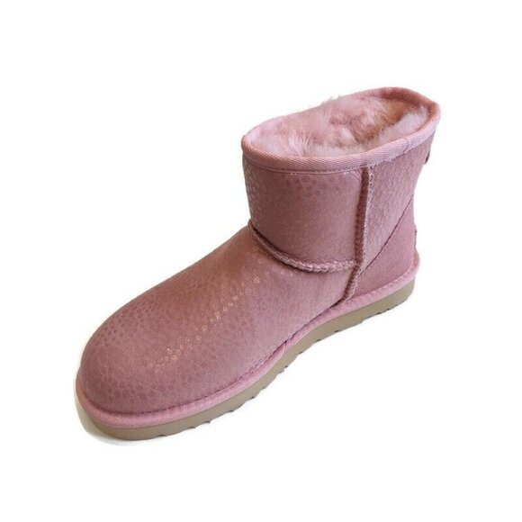 UGG Womens Size 8 Classic Mini Sparkle Spots Fashion Boots Shell Pink 1120893 - Picture 4 of 9
